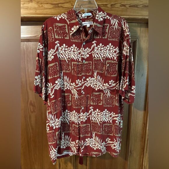 Vintage Pierre Cardin Hawaian shirt button down men’s Large made in Korea - Picture 2 of 13